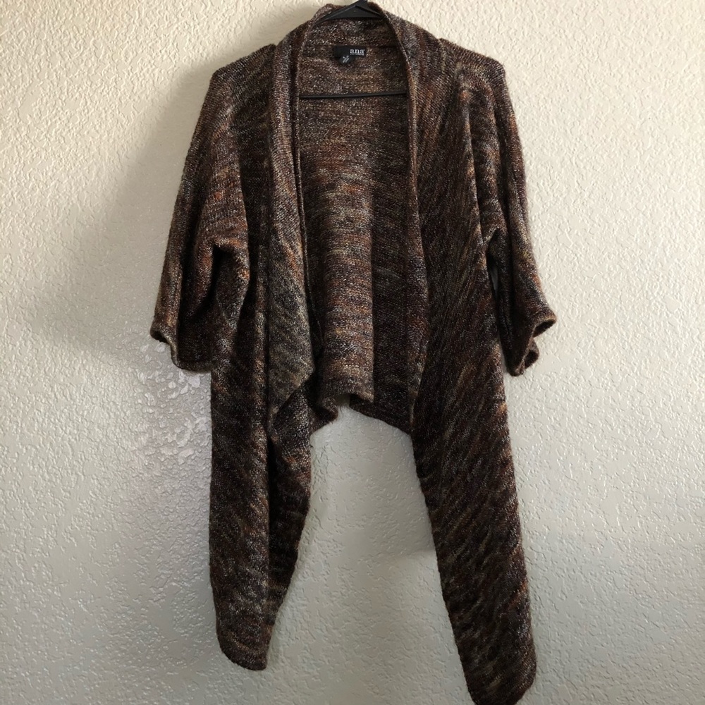 Ana High/Low Brown Cardigan